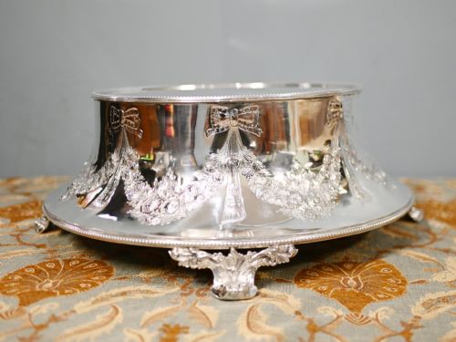 EDWARDIAN SILVER PLATE CAKE STAND SHEFFIELD MAPPIN AND WEBB PLATTER TAZZA - ADDITIONAL PHOTO 9