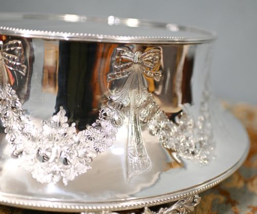 EDWARDIAN SILVER PLATE CAKE STAND SHEFFIELD MAPPIN AND WEBB PLATTER TAZZA - ADDITIONAL PHOTO 12