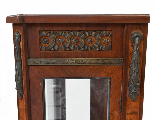 ANTIQUE DISPLAY CABINET BIJOUTERIE FRENCH EMPIRE GLASS CASE - ADDITIONAL PHOTO 5