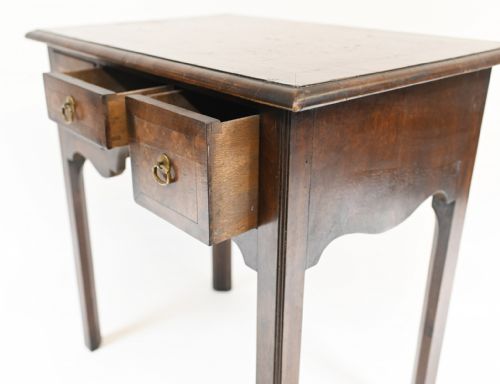 QUEEN ANNE LOW BOY ELM WOOD TABLE 1820 - ADDITIONAL PHOTO 1