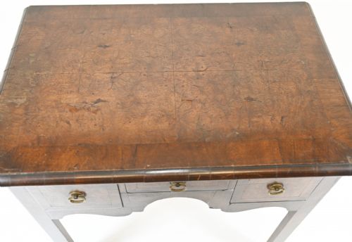 QUEEN ANNE LOW BOY ELM WOOD TABLE 1820 - ADDITIONAL PHOTO 2