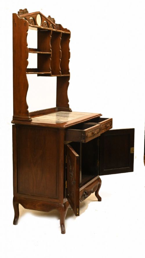 ANTIQUE CHINESE DRESSER BOOKCASE HARDWOOD CIRCA 1850 CABINET - ADDITIONAL PHOTO 5