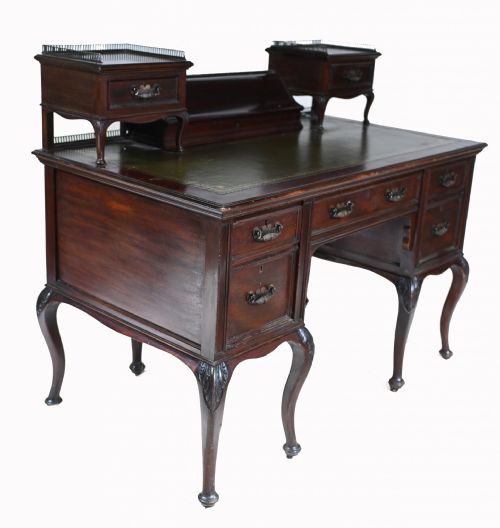 FRENCH LADIES DESK MAHOGANY BUREAU DU DAME EMPIRE - ADDITIONAL PHOTO 9