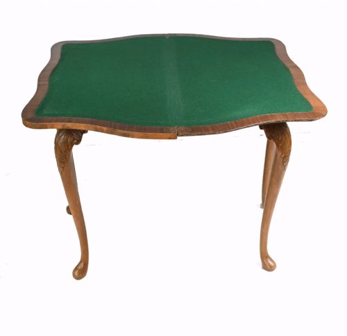 ANTIQUE GAMES TABLE BY EPSTEIN AND CO WALNUT CARD TABLES - ADDITIONAL PHOTO 2