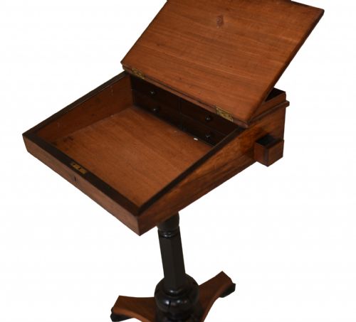 ANTIQUE STUDENTS DESK VICTORIAN LECTURN TABLE - ADDITIONAL PHOTO 3