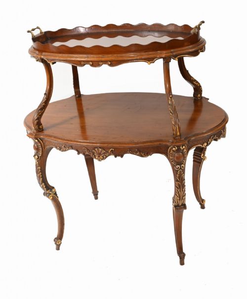 ITALIAN ETAGERE TABLE TIERED TABLES ANTIQUE SERVER 1930 - ADDITIONAL PHOTO 11