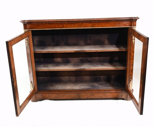 VICTORIAN PIER CABINET DISPLAY WALNUT CHEST 1860 - ADDITIONAL PHOTO 2