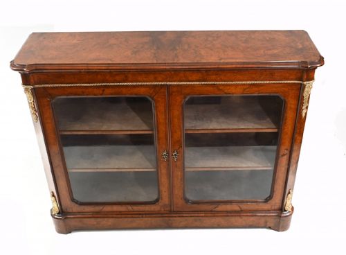 VICTORIAN PIER CABINET DISPLAY WALNUT CHEST 1860 - ADDITIONAL PHOTO 6
