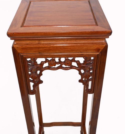 PAIR CHINESE PEDESTAL STAND TABLES ASIAN INTERIORS - ADDITIONAL PHOTO 4
