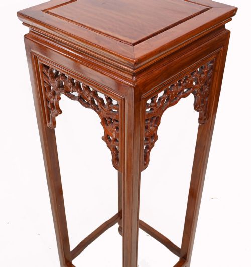 PAIR CHINESE PEDESTAL STAND TABLES ASIAN INTERIORS - ADDITIONAL PHOTO 5