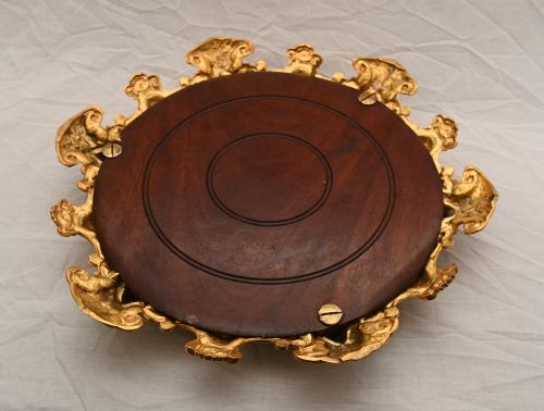 FRENCH ORMOLU MIRRORED PLATTER ROCOCO CENTREPIECE TRAY 1880 - ADDITIONAL PHOTO 7