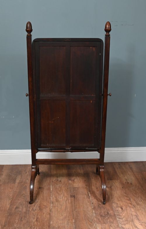 REGENCY CHEVAL MIRROR MAHOGANY TILT DRESSING GLASS 1860 - ADDITIONAL PHOTO 10
