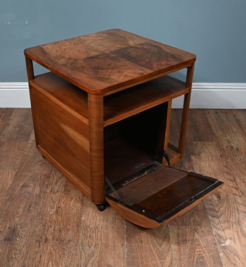 ART DECO SIDE TABLE DRINKS CHEST METAMPORPHIC BY INCORPORALL 1930S - ADDITIONAL PHOTO 7