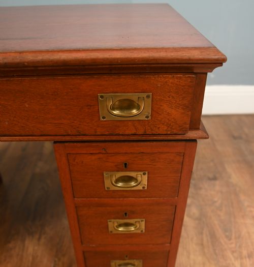 CAMPAIGN PEDESTAL DESK MILITARY FURNITURE MAHOGANY 1880 - ADDITIONAL PHOTO 5