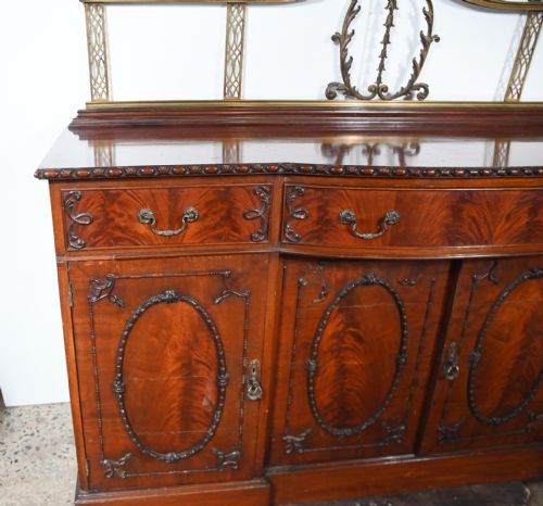 CHIPPENDALE MAHOGANY SIDEBOARD SERVER 1890 BUFFET - ADDITIONAL PHOTO 9