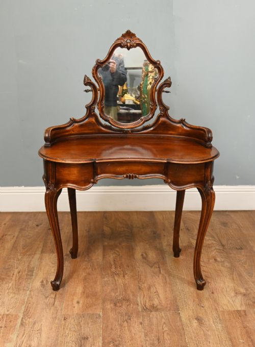 Louis Xv Dressing Table Walnut Antique Vanity Dresser Revival