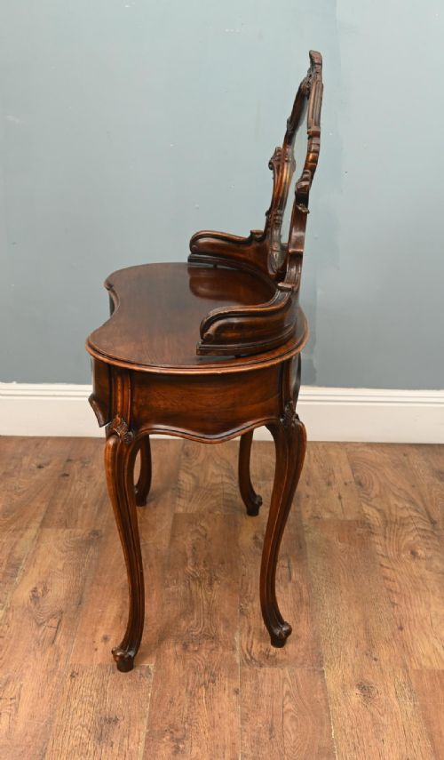 fig 3. Louis XV Dressing Table Walnut Antique Vanity Dresser Revival