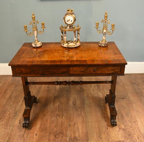 REGENCY WRITING TABLE WALNUT 1820 - ADDITIONAL PHOTO 9