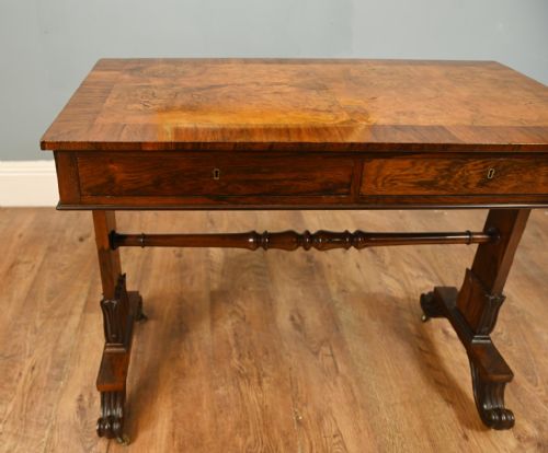REGENCY WRITING TABLE WALNUT 1820 - ADDITIONAL PHOTO 3