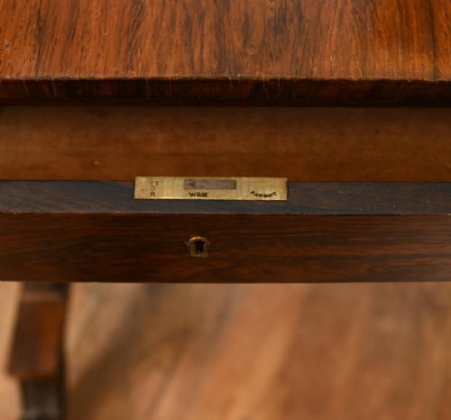 REGENCY WRITING TABLE WALNUT 1820 - ADDITIONAL PHOTO 4