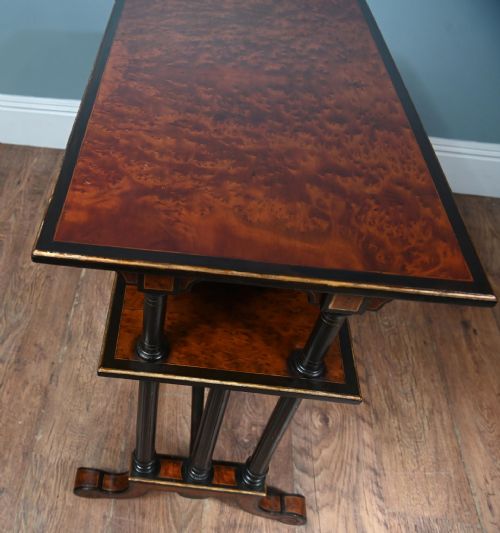VICTORIAN DUMB WAITER AMBOYNA 1880 - ADDITIONAL PHOTO 3