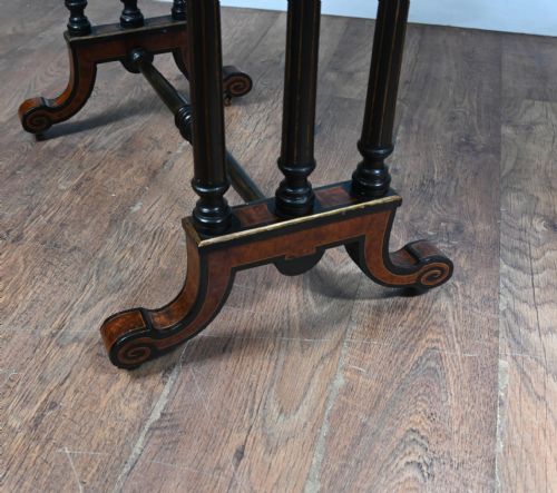 VICTORIAN DUMB WAITER AMBOYNA 1880 - ADDITIONAL PHOTO 6