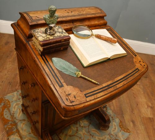 VICTORIAN WALNUT DAVENPORT DESK PERIOD 1890 - ADDITIONAL PHOTO 3