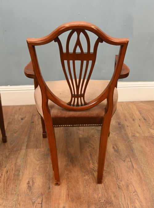 SET 8 HEPPLEWHITE DINING CHAIRS MAHOGANY DINERS - ADDITIONAL PHOTO 1