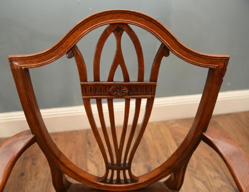 SET 8 HEPPLEWHITE DINING CHAIRS MAHOGANY DINERS - ADDITIONAL PHOTO 2