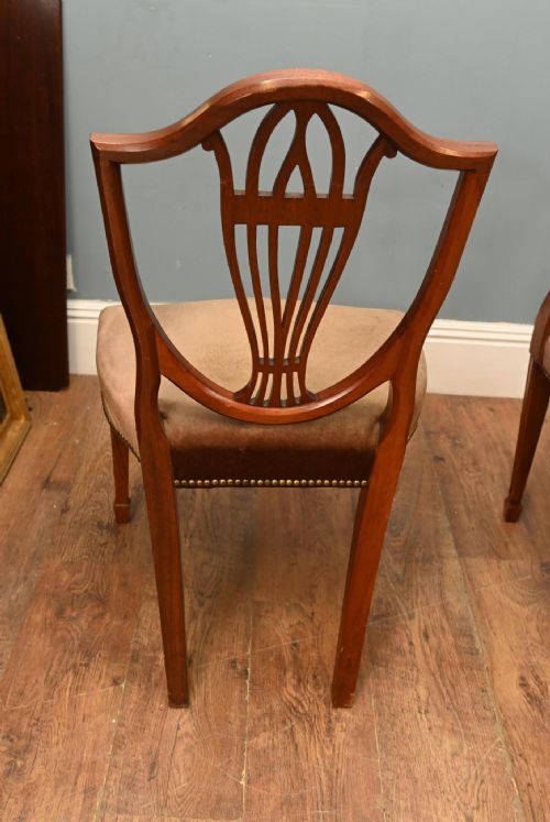 SET 8 HEPPLEWHITE DINING CHAIRS MAHOGANY DINERS - ADDITIONAL PHOTO 3