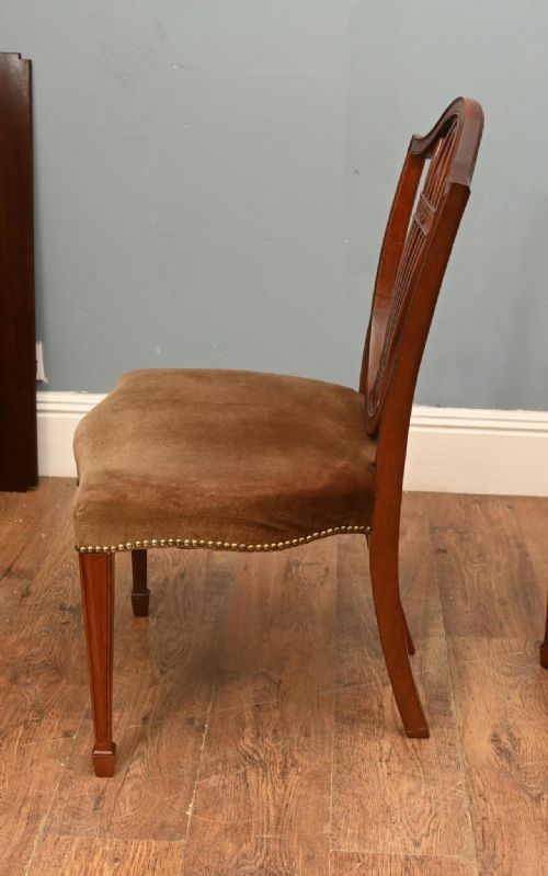 SET 8 HEPPLEWHITE DINING CHAIRS MAHOGANY DINERS - ADDITIONAL PHOTO 4