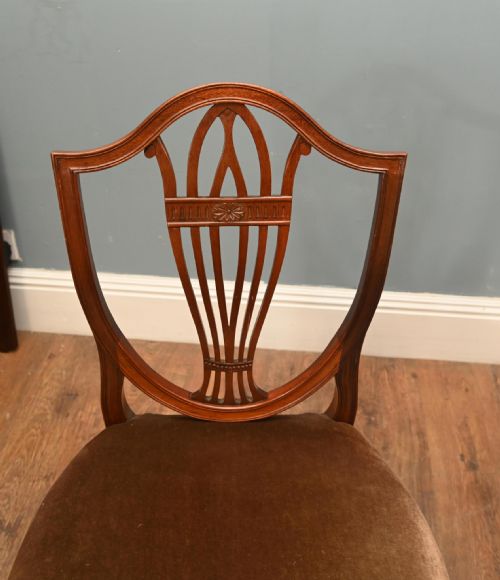 SET 8 HEPPLEWHITE DINING CHAIRS MAHOGANY DINERS - ADDITIONAL PHOTO 6