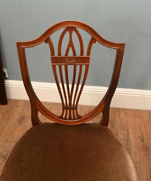 SET 8 HEPPLEWHITE DINING CHAIRS MAHOGANY DINERS - ADDITIONAL PHOTO 7
