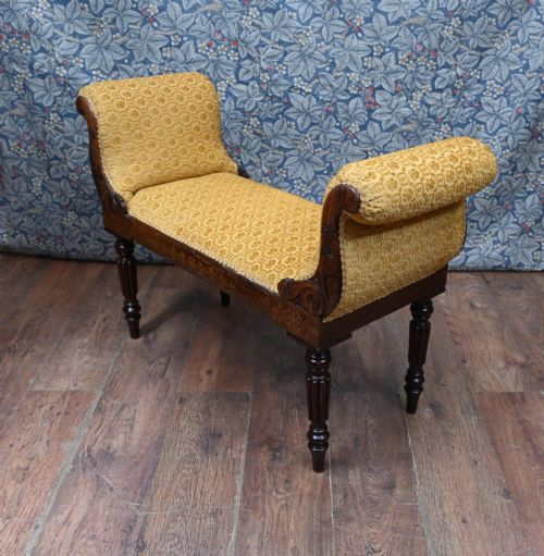 REGENCY STOOL WINDOW SEAT PERIOD ANTIQUE 1820 - ADDITIONAL PHOTO 5