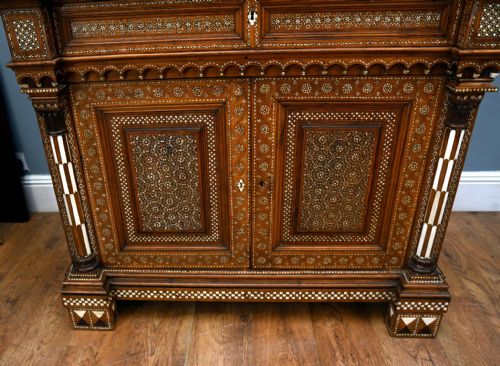 fig 5. Damascan Inlay Cabinet Bureau Mother Pearl Inlay Syrian Antiques 1890
