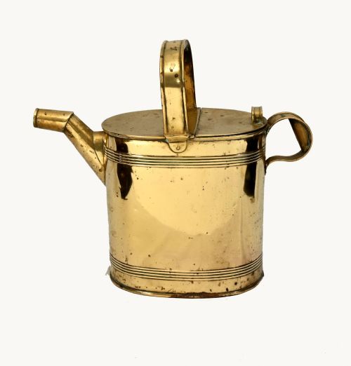 VICTORIAN BRASS WATERING CAN ANTIQUE GARDENING 1880 - ADDITIONAL PHOTO 6