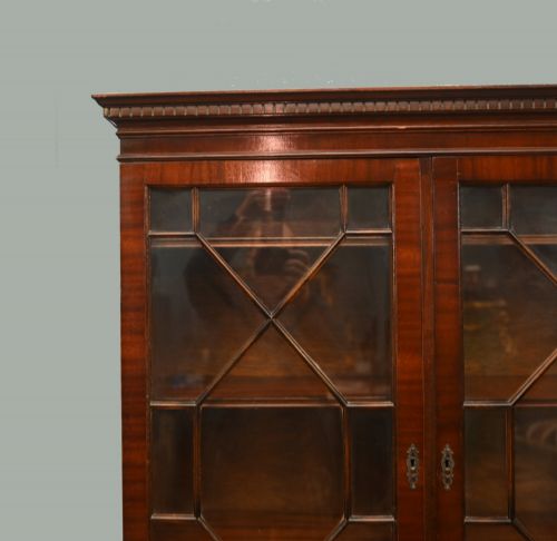 GEORGIAN REVIVAL MAHOGANY BOOKCASE CABINET - ADDITIONAL PHOTO 3