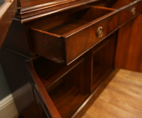 GEORGIAN REVIVAL MAHOGANY BOOKCASE CABINET - ADDITIONAL PHOTO 7