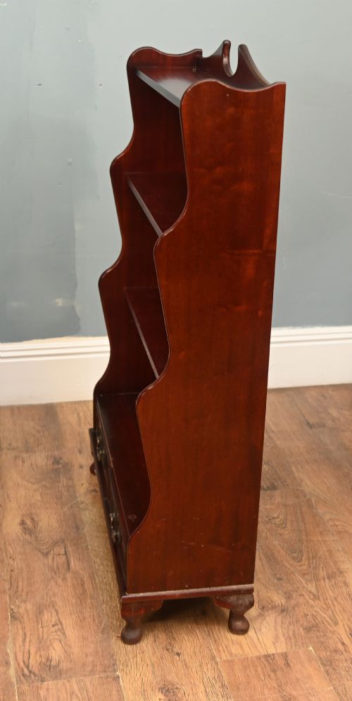 REGENCY WATERFALL BOOKCASES MAHOGANY OPEN REVIVAL - ADDITIONAL PHOTO 5