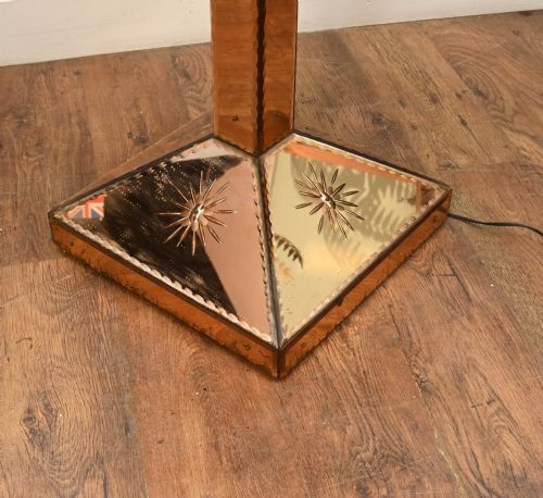 ART DECO FLOOR LAMP GLASS COCKTAIL TABLE 1930S - ADDITIONAL PHOTO 6