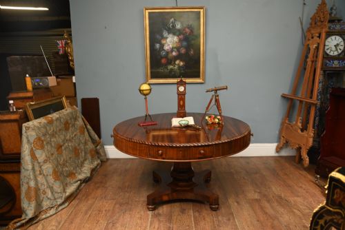 fig 2. Period Regency Drum Table Centre Mahogany 1820
