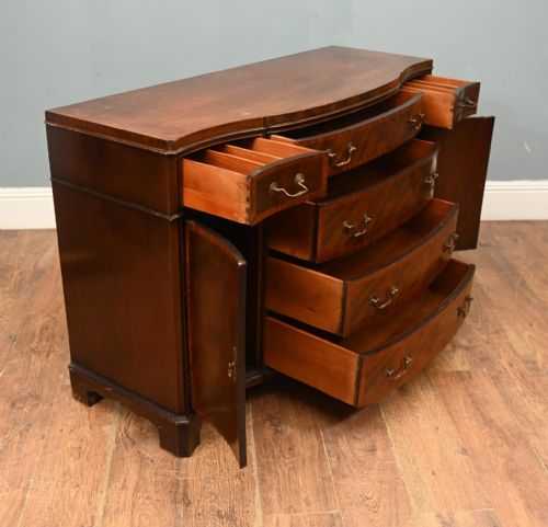 GEORGIAN SIDEBOARD MAHOGANY BUFFET SERVER REVIVAL - ADDITIONAL PHOTO 5