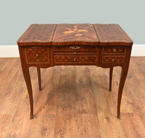 ANTIQUE FRENCH LOUIS XVI KINGWOOD BONHEUR DU JOUR DRESSING