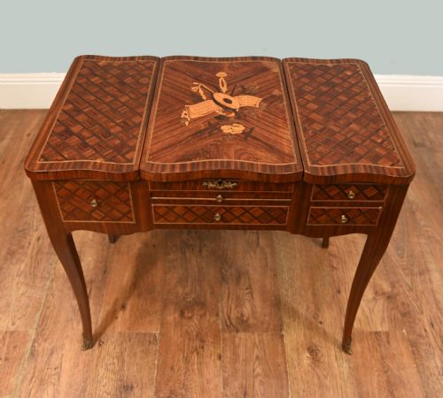 ANTIQUE FRENCH LOUIS XVI KINGWOOD BONHEUR DU JOUR DRESSING - ADDITIONAL PHOTO 4