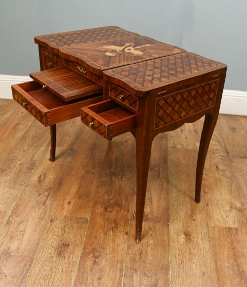 ANTIQUE FRENCH LOUIS XVI KINGWOOD BONHEUR DU JOUR DRESSING - ADDITIONAL PHOTO 8