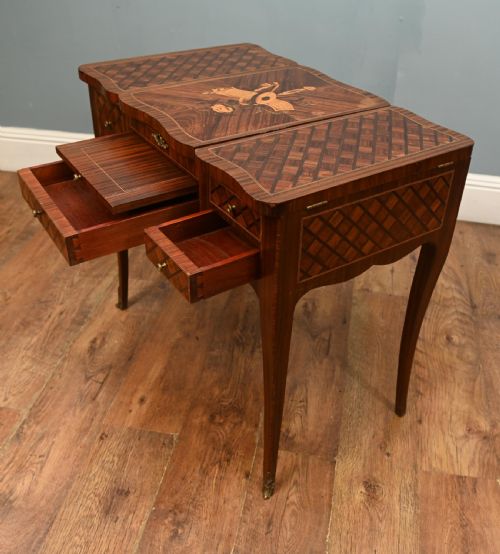 ANTIQUE FRENCH LOUIS XVI KINGWOOD BONHEUR DU JOUR DRESSING - ADDITIONAL PHOTO 9
