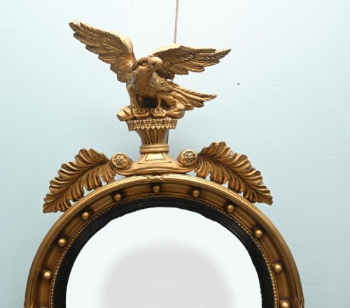 REGENCY REVIVAL MIRROR GILT EAGLE GLASS - ADDITIONAL PHOTO 3