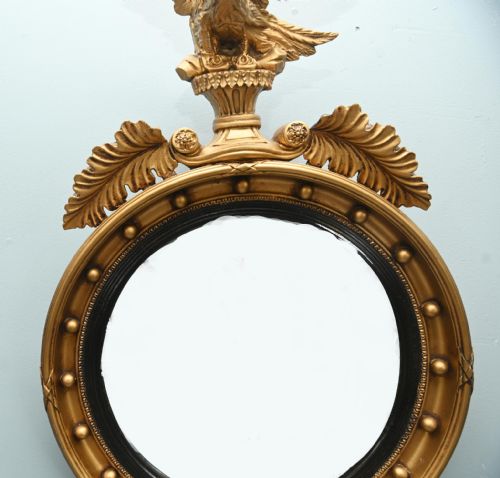 REGENCY REVIVAL MIRROR GILT EAGLE GLASS - ADDITIONAL PHOTO 4