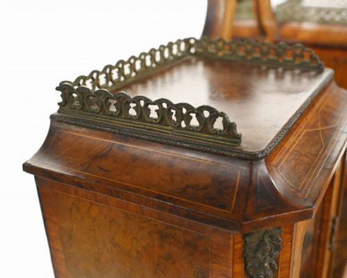 ANTIQUE FRENCH DESK WALNUT BONHEUR DE JOUR LADIES DESK CIRCA 1880 - ADDITIONAL PHOTO 2