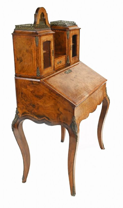 ANTIQUE FRENCH DESK WALNUT BONHEUR DE JOUR LADIES DESK CIRCA 1880 - ADDITIONAL PHOTO 5
